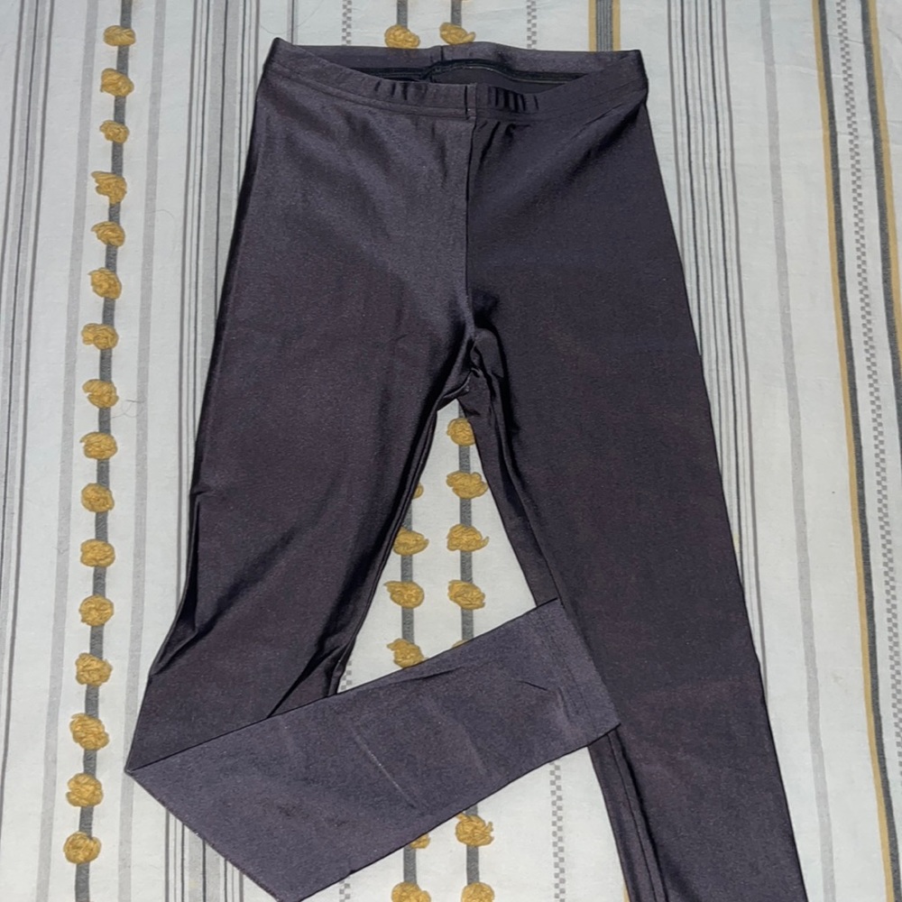 Grey shiny reflective womens American Apparel leggings